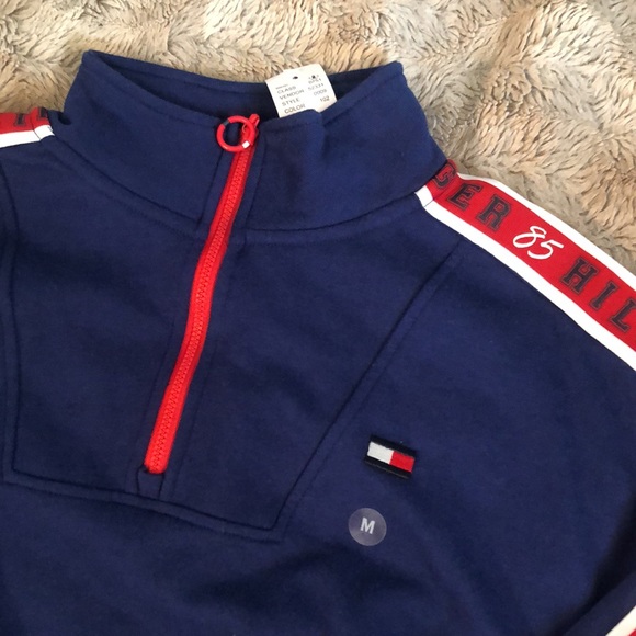 NEW w/ tag TOMMY HILFIGER Sport crop quarter-zip - Picture 3 of 9